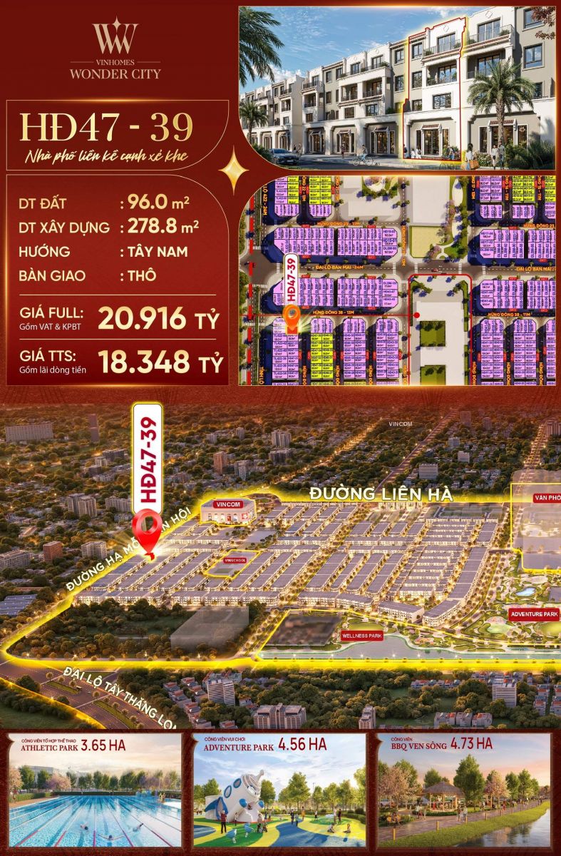 liền kề 96m Hừng Đông Vin Đan Phượng