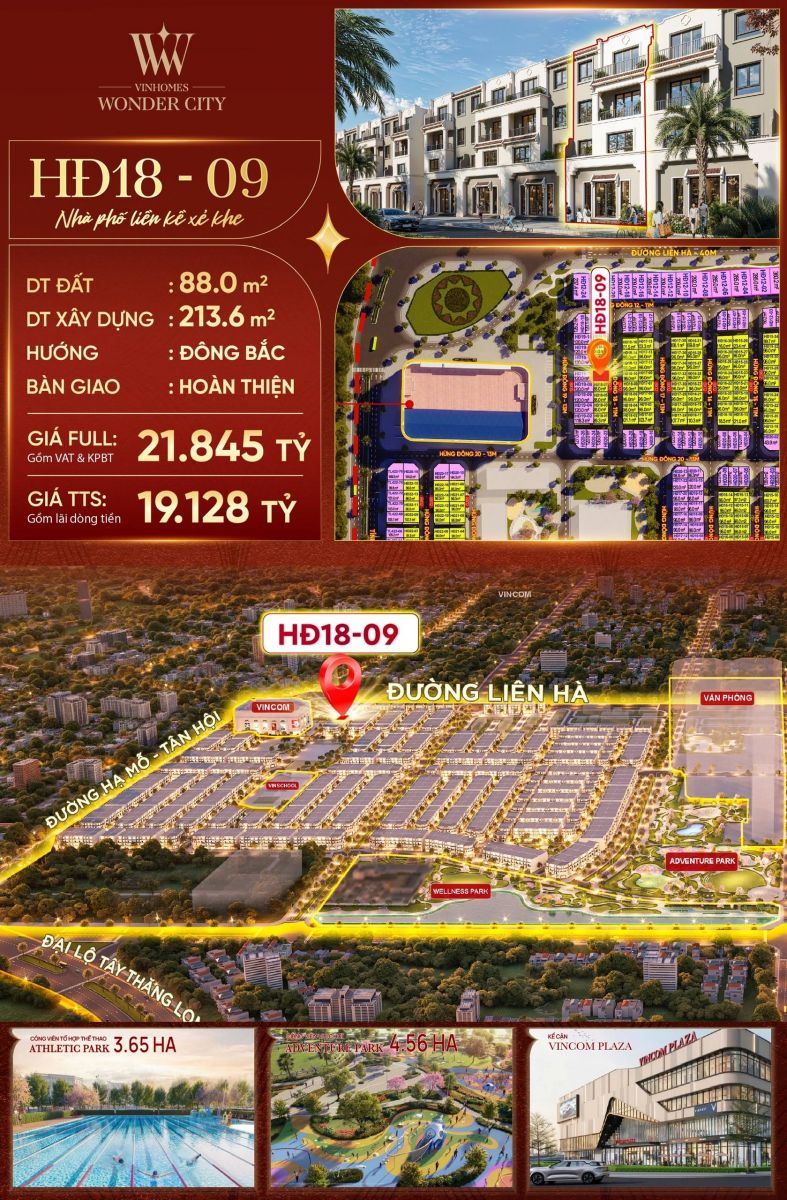 liền kề 88m xẻ khe Hừng Đông Vin Đan Phượng