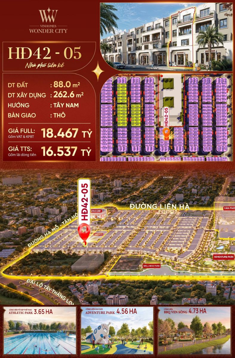 liền kề 88m Hừng Đông Vin Đan Phượng