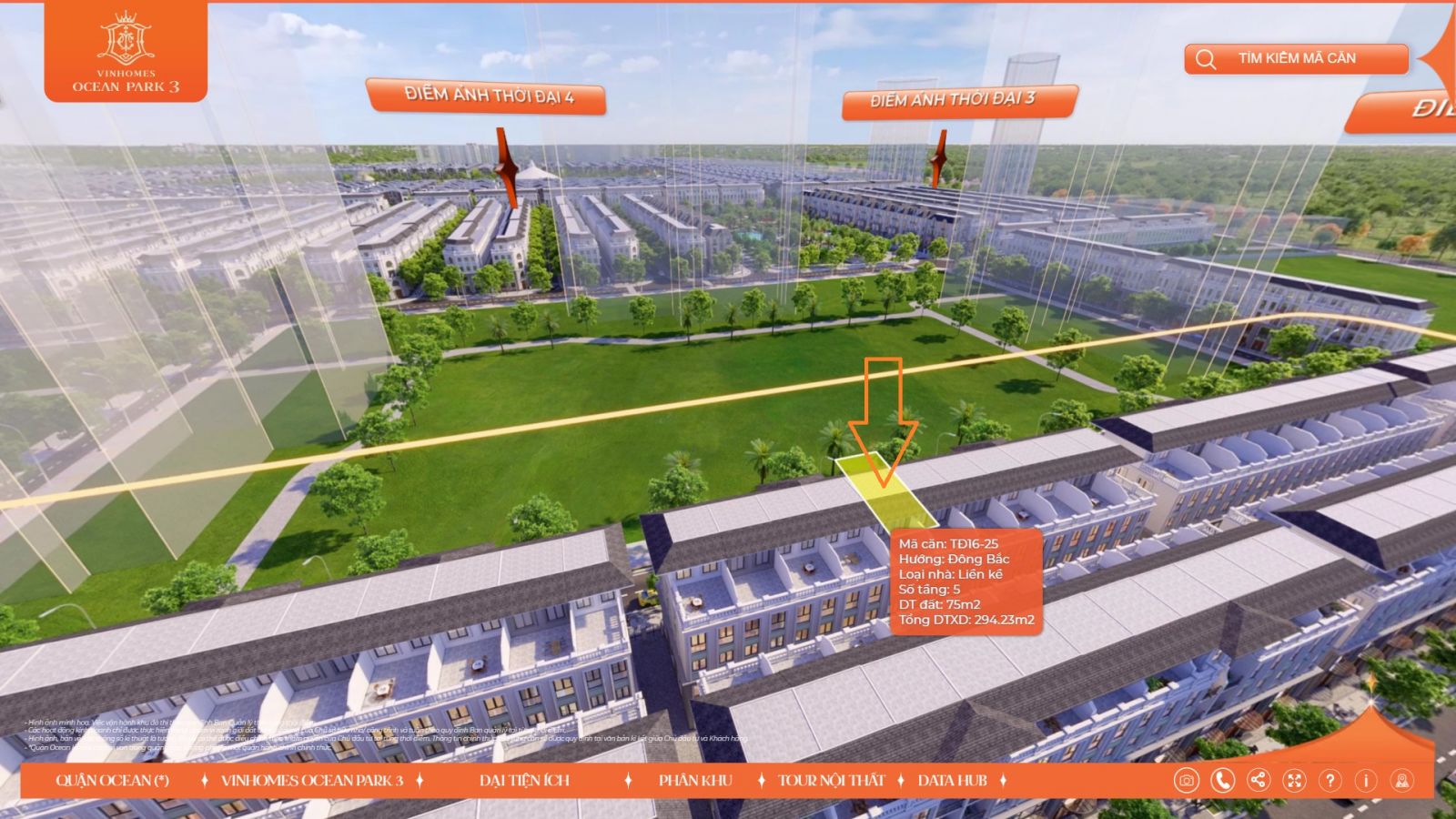 Shophouse góc phân khu thời đại vinhomes ocean park 3