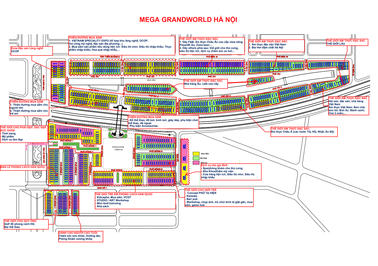 Quy hoạch ngành hàng grand world hà nội