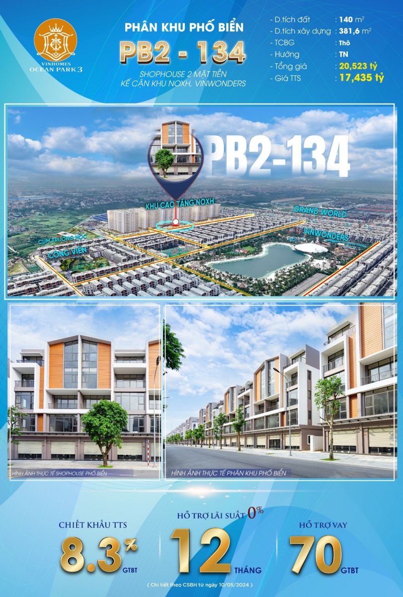 Shophouse phố biển 2 vinhomes ocean park 3