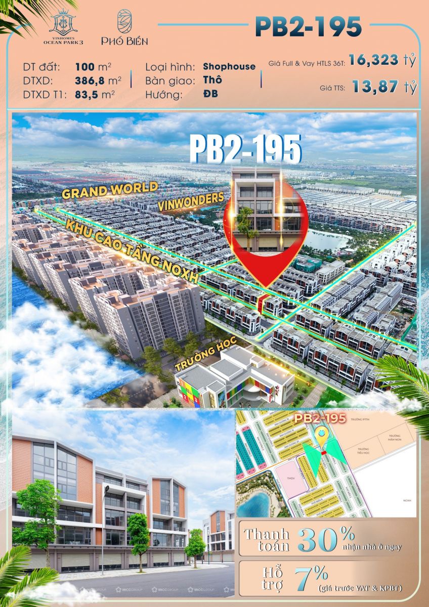 Shophouse phố biển 2 vinhomes ocean park 3