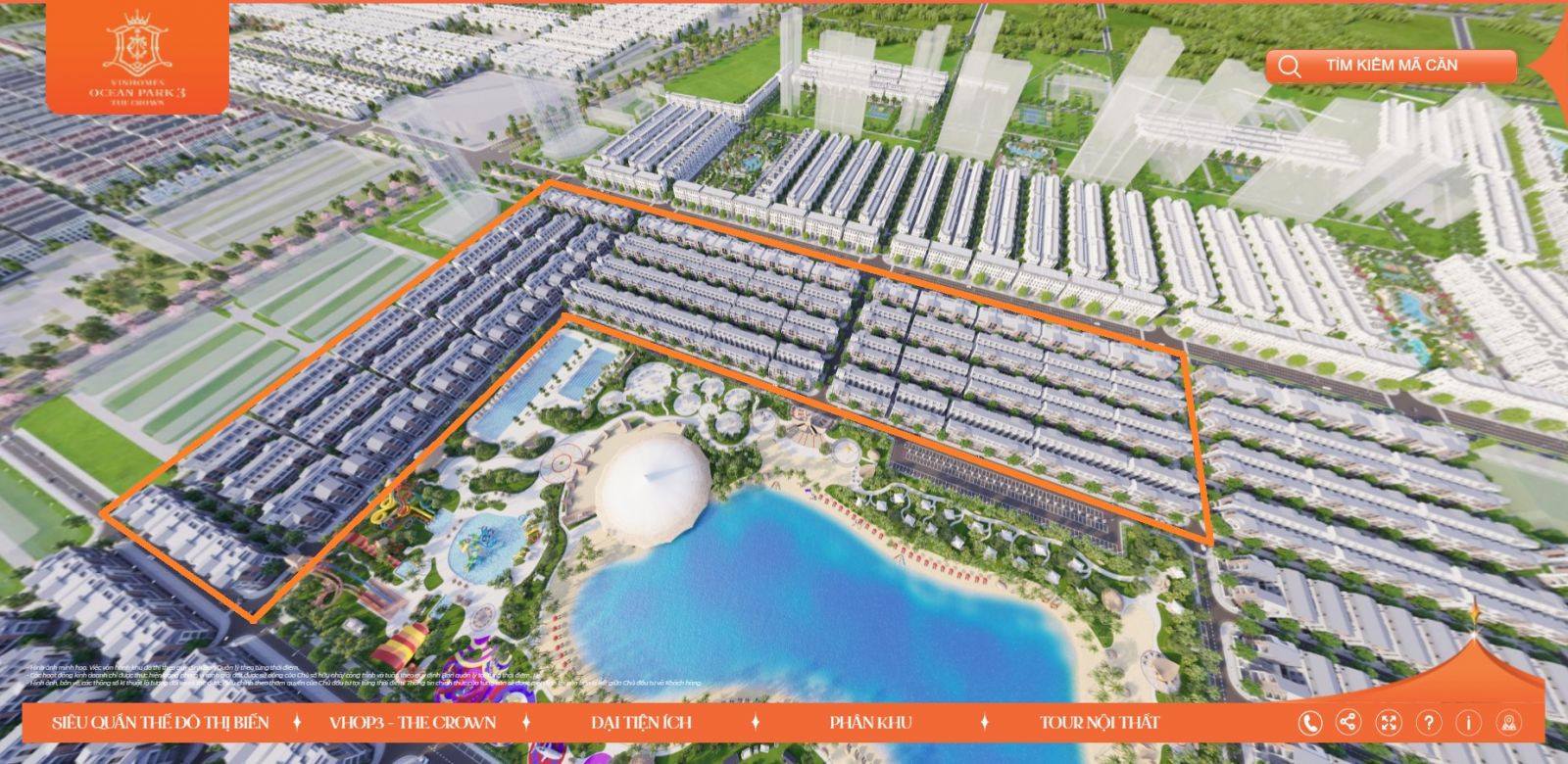 Vị trí biệt thự Vịnh Thiên Đường Vinhomes Ocean Park 3