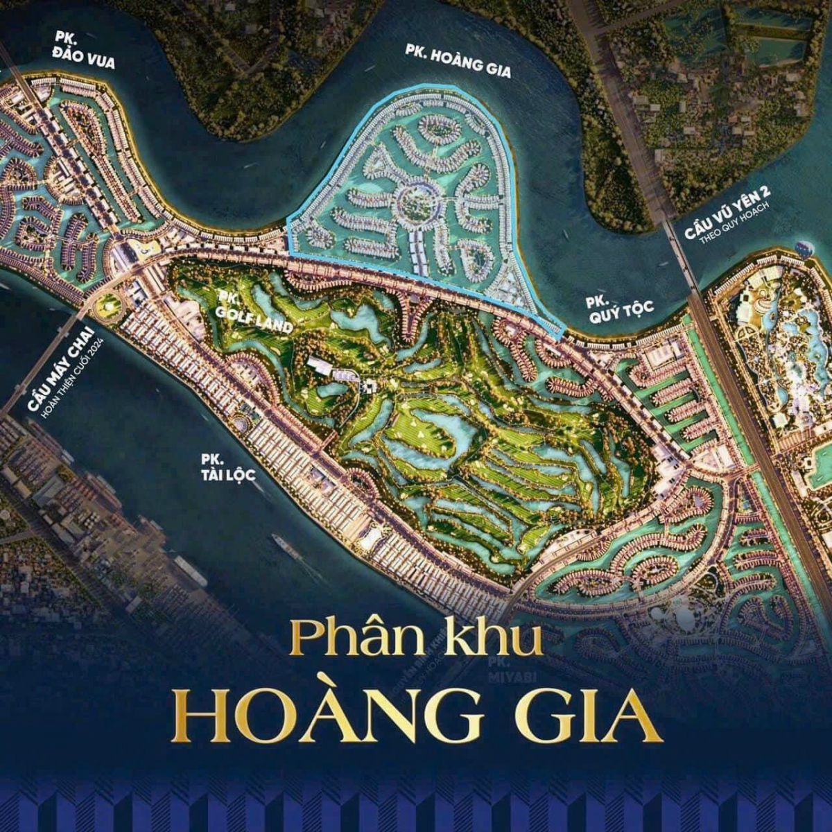 vị trí phân khu Hoàng Gia Vinhomes Vũ Yên