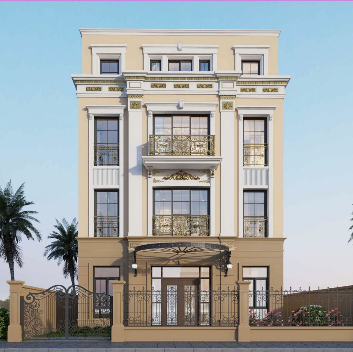thiết kế biệt thự hoàng gia vinhomes vũ yên