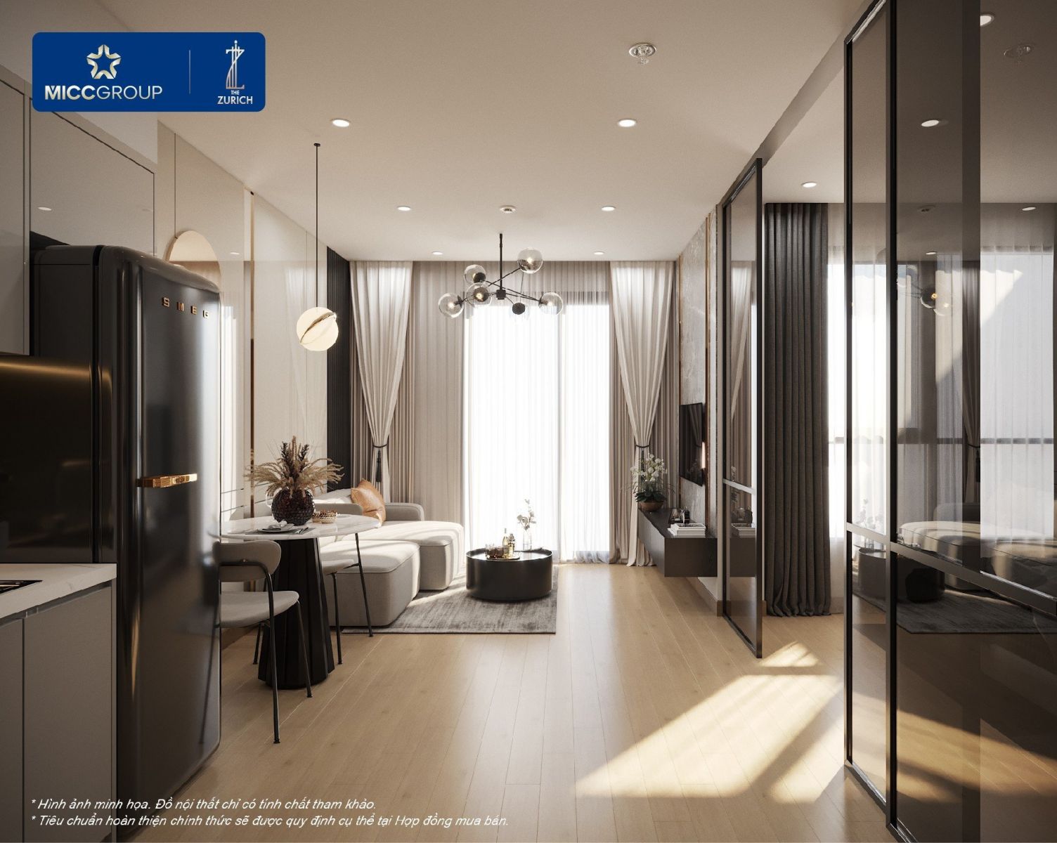 căn hộ mẫu studio the zurich vinhomes